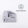 (Pack of 4) 16 mm Small Plastic Wheels Durable Non-Swivel