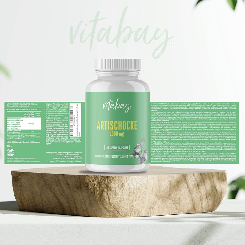 Concentrate, 350 mg Hochdosiert 90 VeganCaps – Artichoke Extract with 2.5% Cynarin