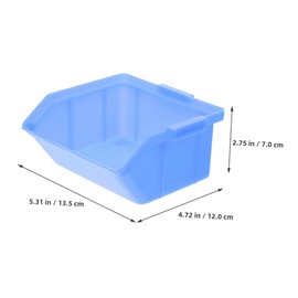 LALAFINA 4pcs Stacking Plastic Storage Bins for Components Durable Organizers for Tools and Accessories for Home and Vehicle Maintenance Compact