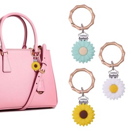 CHGCRAFT 3 Pcs 3 Styles Hat Clip for Travel Daisy Silicone Hat Carrier Travel Hooks for Bag Luggage Backpacks Accessories, Mixed Color