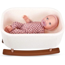 Battat BABI by Battat – 14-inch Baby Girl Doll & Bassinet – Medium-Light Skin Tone  3+