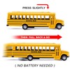 FANELEQU 3 Pack Pull Back School Bus Playset, Die-cast Metal