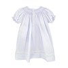 Petit Ami Baby Girls’ Smocked Daygown with Voile Insert, 12