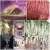 SZJH 12pcs 3.6 Feet/Piece Artificial Fake Wisteria Vine Ratta Hanging