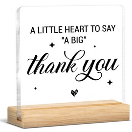 Thank You Gifts for Women Men, Appreciation Gifts for Teacher Boss Coworker Bus Driver Principal Daycare Nurse Doctor, Birthday Thanksgiving Christmas Gift Ideas Acrylic Plaque Office Desk Decor