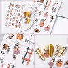 6 Sheets Fall Nail Stickers for Nail Art Cute Pumpkin