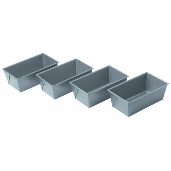 Chicago Metallic Commercial II Non-Stick Mini Loaf Pans, 5-3/4 by 3-1/4 by 2-1/4-Inch, Multicolor