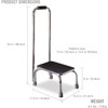 DMI Step Stool with Handle and Non Skid Rubber Platform,