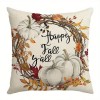 4pcs Fall Pillow Covers Throw Pillowcase Autumn Pumpkin Thanksgiving Decor
