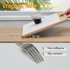 Viseeko Shelf and Drawer Liner, Non Adhesive Kitchen Cabinet Liners, Non Slip Shelving Paper, Strong Grip Waterproof Thick for Dresser Pantry Bathroom Cupboard, Pure White,12 in x 20 ft