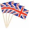 Pack of 50 Union Jack Cocktail Sticks Toothpicks Food Flags