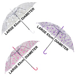 MantraRaj Printed Umbrella Unisex Coloured Dot Pattern Umbrella Walking Hiking Ladies Mens Unisex Stormproof Automatic Folding Transparent Strong Rain Outdoor X 1 Random Color Sent