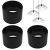 3 Pack Black Light Socket Shade Rings, Metal Lamp Shade