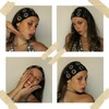 Juglok Wide Grommet Headband for Women Stretch Punk Hair Band