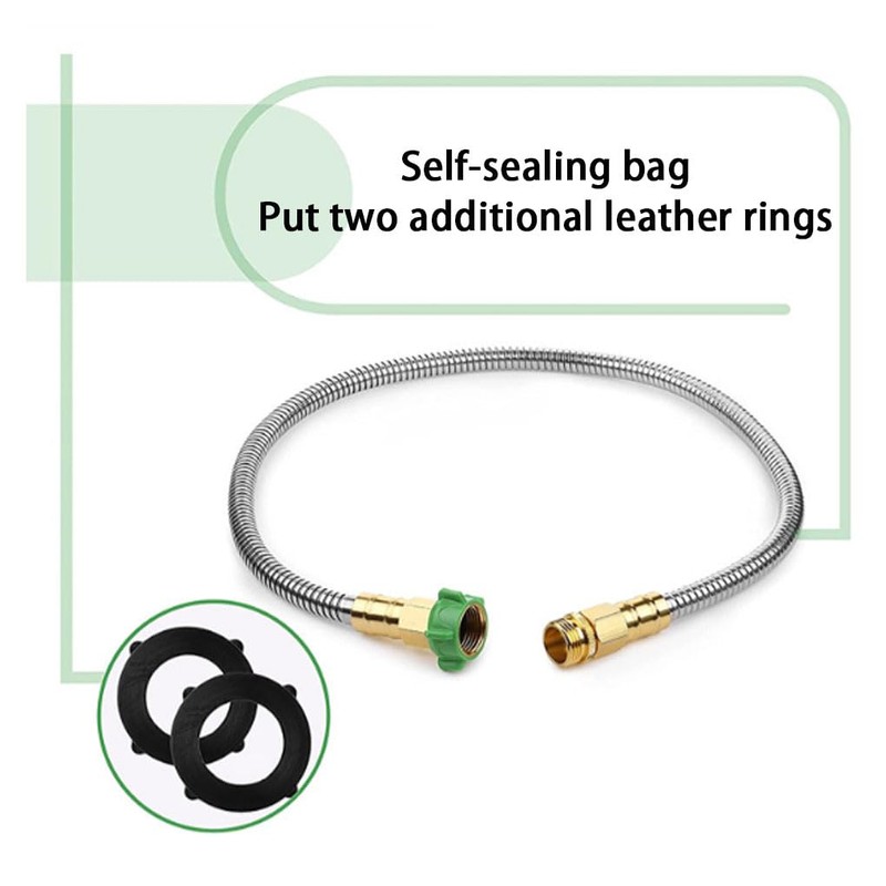 Stainless Steel Garden Hose Extender for Easy Maneuvering in Gardening