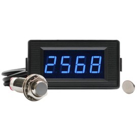 DIGITEN DC 12V 24V 4 Digital Blue LED Counter Meter Up Down+Hall Proximity Switch Sensor