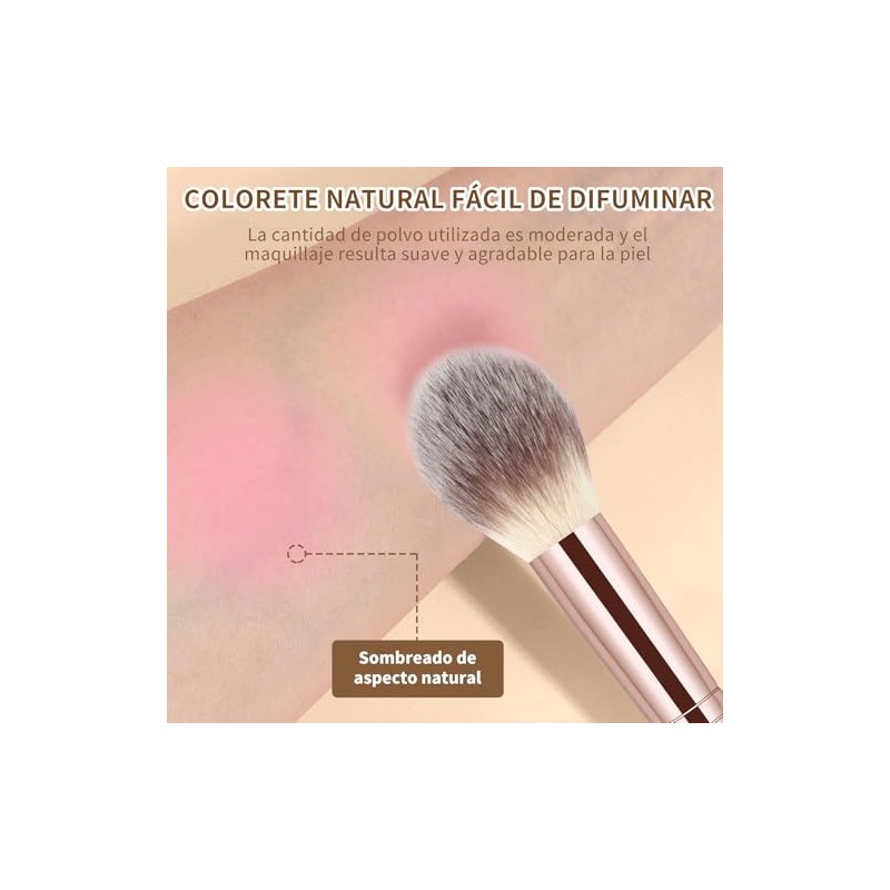 Maange 12pcs Brochas Maquillaje Doble Punta Esponjas Pulir Líquidos Cremas