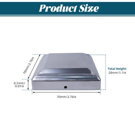 Pfostenkappen 7x7 cm, 10 Stück Zaunpfosten Kappen, Verzinkt Metall Pfostenabdeckung für Garten Holzpfosten