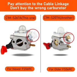 HUZTL FS56RC Carburetor for Stihl FS40C FS50C FS56C FC56C FS70C Replace Zama C1M-S267 Carb 4144 120 0608