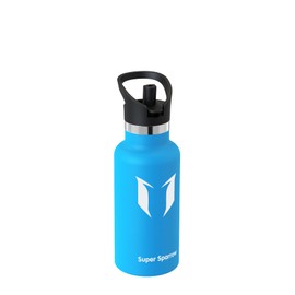 Super Sparrow Water Bottle Stainless Steel - Ultralight Metal Water Bottle - 350ml - Insulated Water Bottles - Water Bottle with Straw Lid - Flask for Gym, Travel, Sports