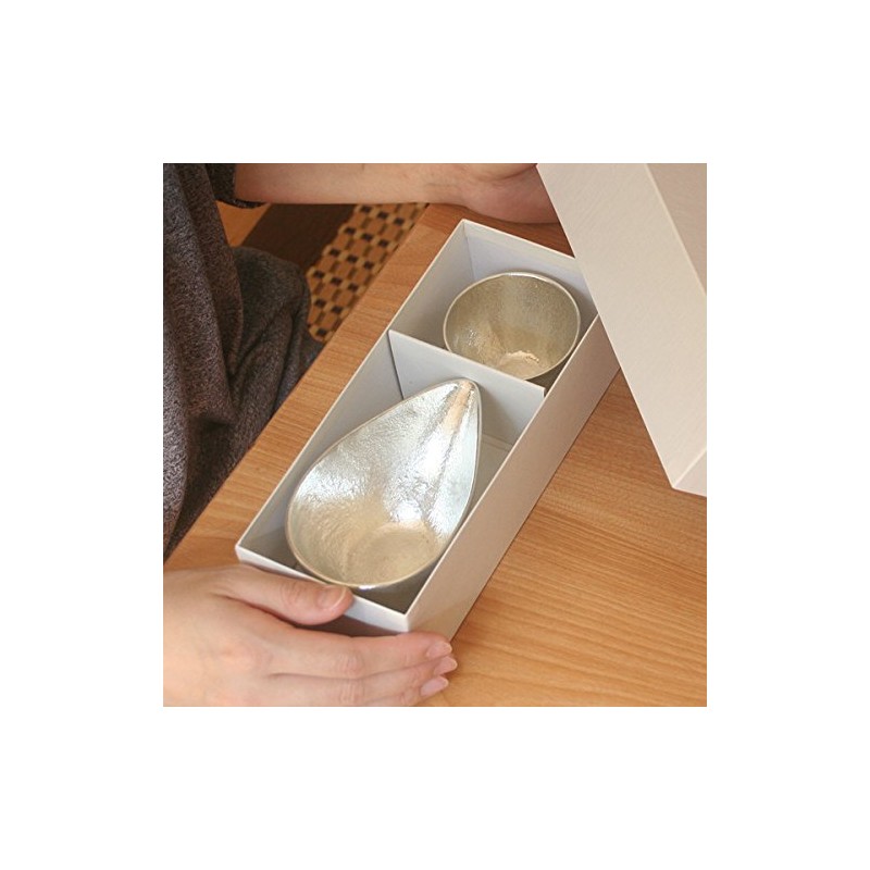 Guipuma Inoguchi Nosaku 100% Real Tin Sake Bottle Set, Gui