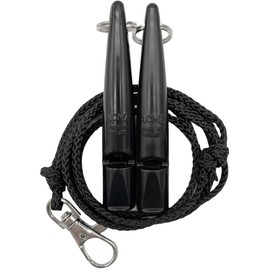 ACME Dog Whistle No. 210.5 with Whistle Band | Double Pack | 2 Whistles Including 2 Bands | Ideal for Recall - Loud and Far-reaching (Black + Black)