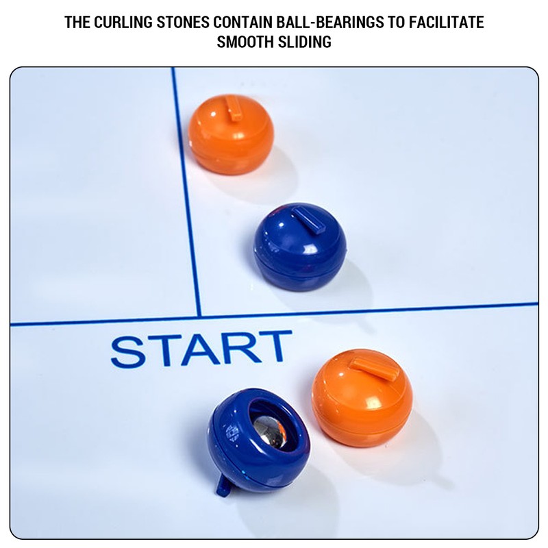 Tabletop Mini Curling Game Set Family Fun Board Games Shuffleboard