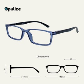OPULIZE-See Pack de 3 anteojos de lectura con bloqueo de luz azul, azul, morado, turquesa, antideslumbrante, unisex, BBB935Q +2,50