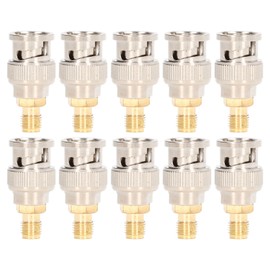 10Pcs RF Coaxial Adapter Cable Connector SMA Female to BNC Male Instrument Conversion Kit