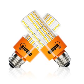 RIUVAO 40W LED Corn Light Bulb, 320W Equivalent 5000LM, 5000K Daylight, Waterproof & 90% Energy Saving - E26 Base Corn Cob Light for Home, Garage, Fan (2-Pack)