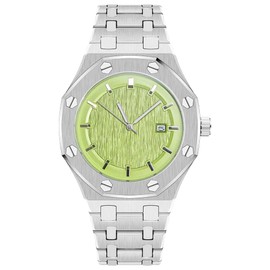 BARAMON Men's Watches, Royalty Stainless Steel Quartz Movement Date Male Clock Waterproof Luminous Hands Casual Business Wrist Watches for Men