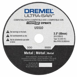 Dremel US510-01 Ultra-Saw 4 in. Premium Carbide Wood and Plastic Cutting Wheel