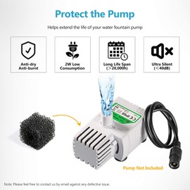 ORSDA 6 Pcs Replacement Foam Filters Compatible Stainless Steel Pet Fountain's Pump - Water Pump Accesosries, 6 Pcs