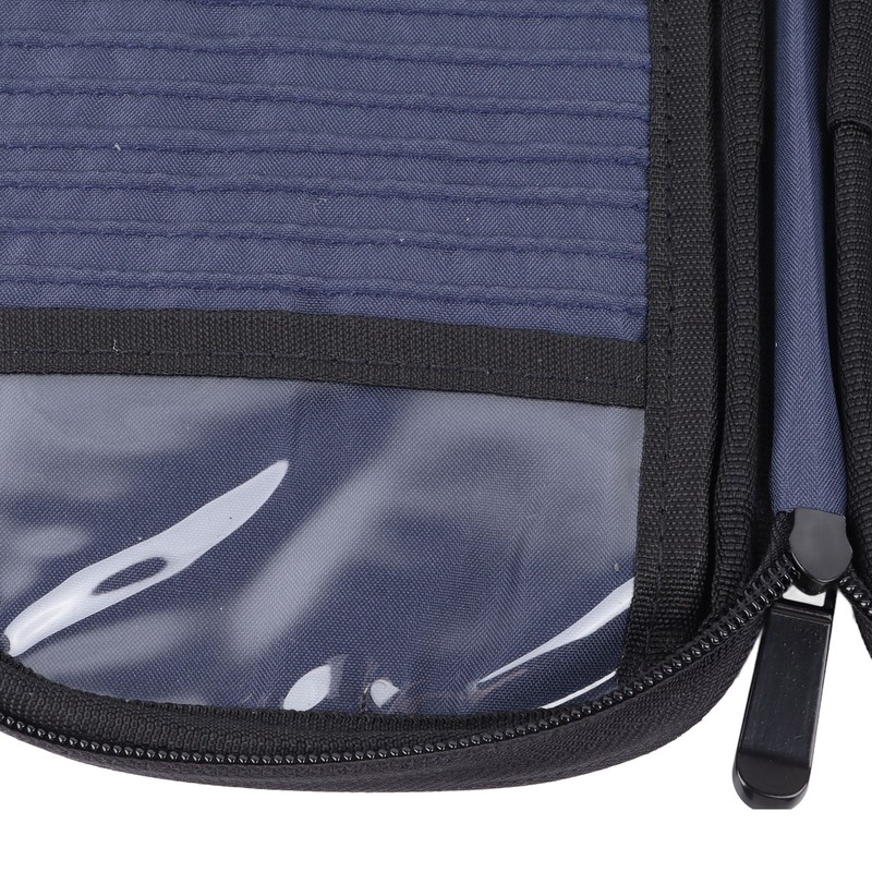 Card Wallet Waterproof Multi Slots Zipper Closure Soft PU Leather