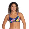 Speedo Women's Vibe Printed Tie Back Keyhole Bikini Top -
