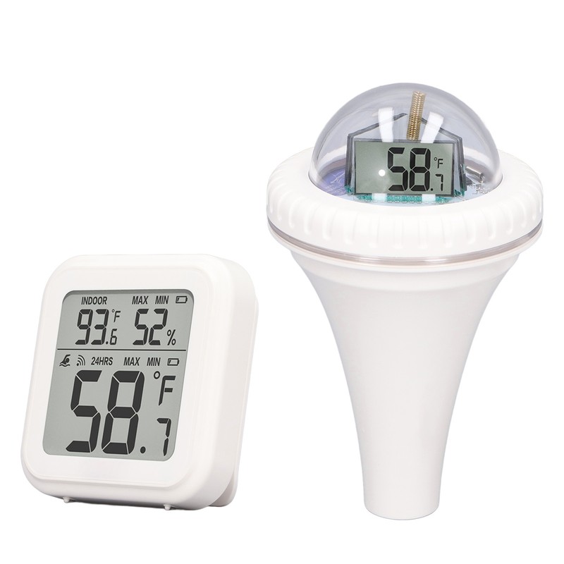 Wireless Pool Thermometer High Accuracy Time Data Recording Waterproof Digital