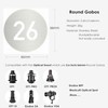 20Pcs Round Gobos Kit for Optical Snoot,66mm/2.6in Metal Plate Patterns