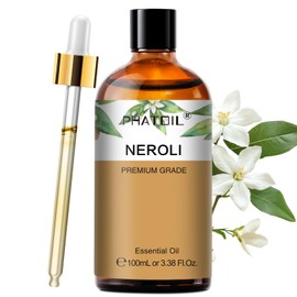 PHATOIL Neroli Essential Oil - Pure Aromatherapy Oil for Natural Skin Care, Home Freshening, DIY Candle & Soap Making 3.38 Fl Oz