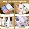 Lighterday 4-Pack Adjustable Drawer Dividers,Expandable Plastic Kitchen Clothes Drawer Organisers,Drawer