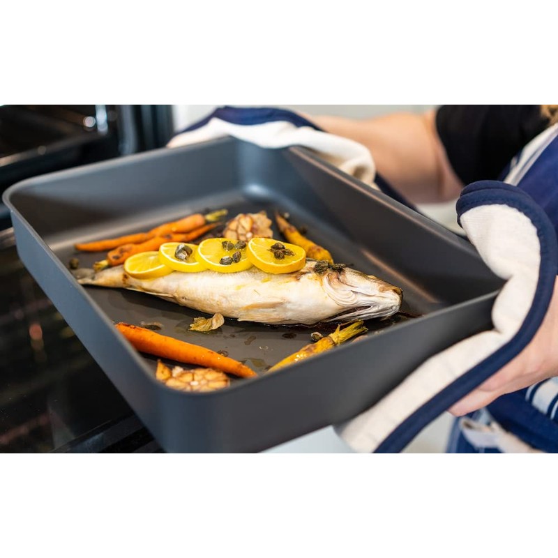 Mermaid 12" Hard Anodised Deep Roasting Dish - Made in