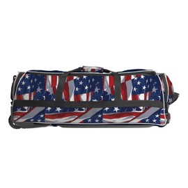 Boombah Brute Rolling Bat Bag 2.0-35" x 15" x 12-1/2" - USA Independence Navy/Red/White - Holds 4 Bats and Room for Gear - Wheeled Bag