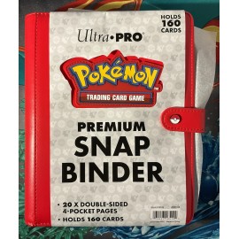 Ultra PRO Pokémon TCG Ultra PRO Red Premium Snap Binder Holds 160 Cards