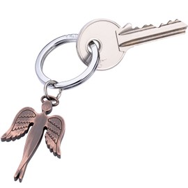 TROIKA ENGELBERT – Key Ring – Cast Metal – Matt – Brushed – Copper, Silver Original, Antique rose gold