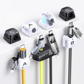 7 Pack Magnetic Cable Clips Cord Holder, SHEZI Desk Cables Management, Adhesive Wire Holder Keeper, Cord Organizer for Home Office Desktop Nightstand Car Wall Bedroom Kitchen [Cable-Friendly]