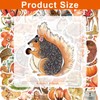 50Pcs Autumn Theme Scrapbook Sticker,Autumn Leaves Animals Maple Leaf Theme