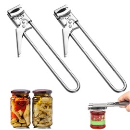 RVSWIHFA Jar Opener，2pcs One-Touch Adjustable Jar Opener & Can Opener – Ergonomic, Anti-Slip, Stainless Steel – Ideal for Seniors with Arthritis – Multifunctional Kitchen Essential