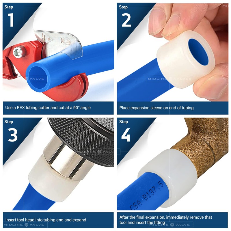 Midline Valve S1228 Monoflow Tee Pipe Fitting for Hydronic Heating