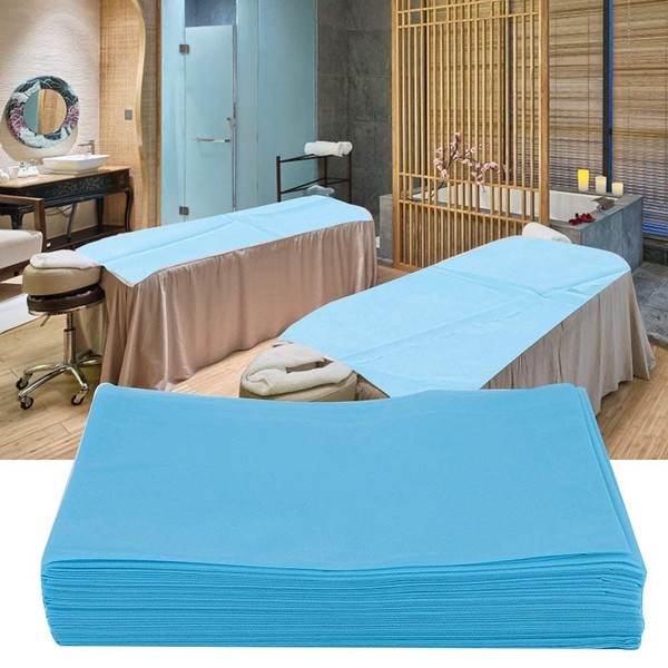 Portable Massage Table, Tattoo Bed Sheet, No Wash Bed Sheet Waterproof Oil-proof Bed Cover for Salon SPA Tattoo Massage Table Hotels (sheets blue)