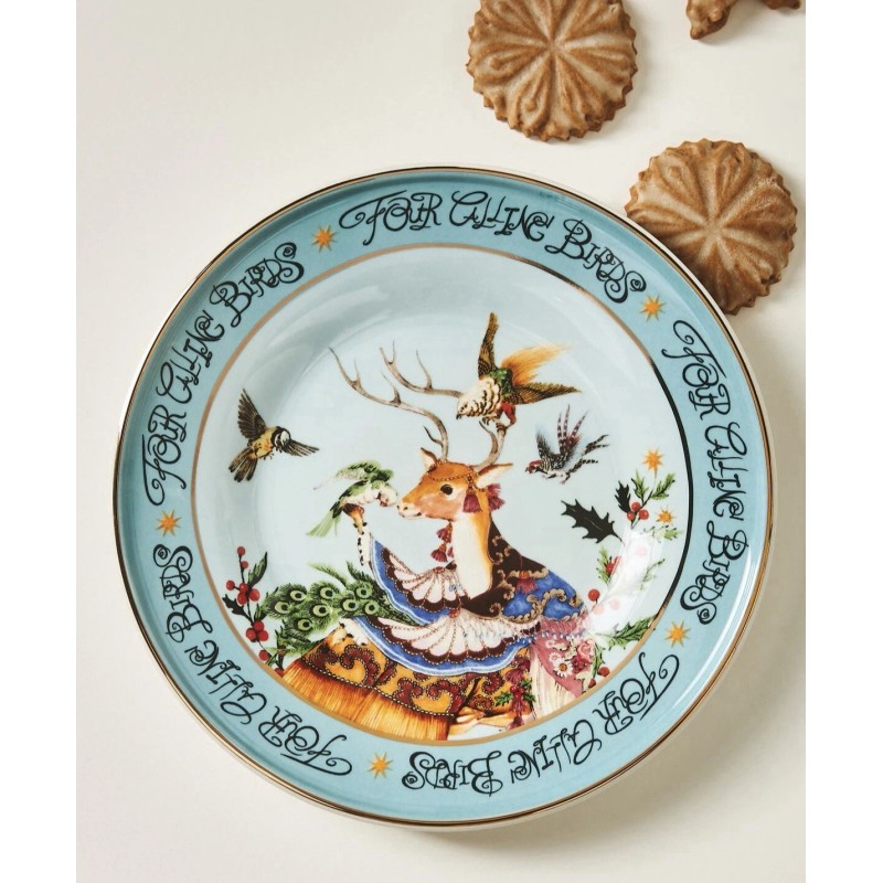 Anthropologie NEW ANTHROPOLOGIE 1 PLATE "12 DAYS" CHRISTMAS PHANNAPAST TAYCHAMAYTHAKO