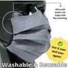 JaxMask® | Kids Light Steel (Pack of 3) GRAY/BLACK Pleated